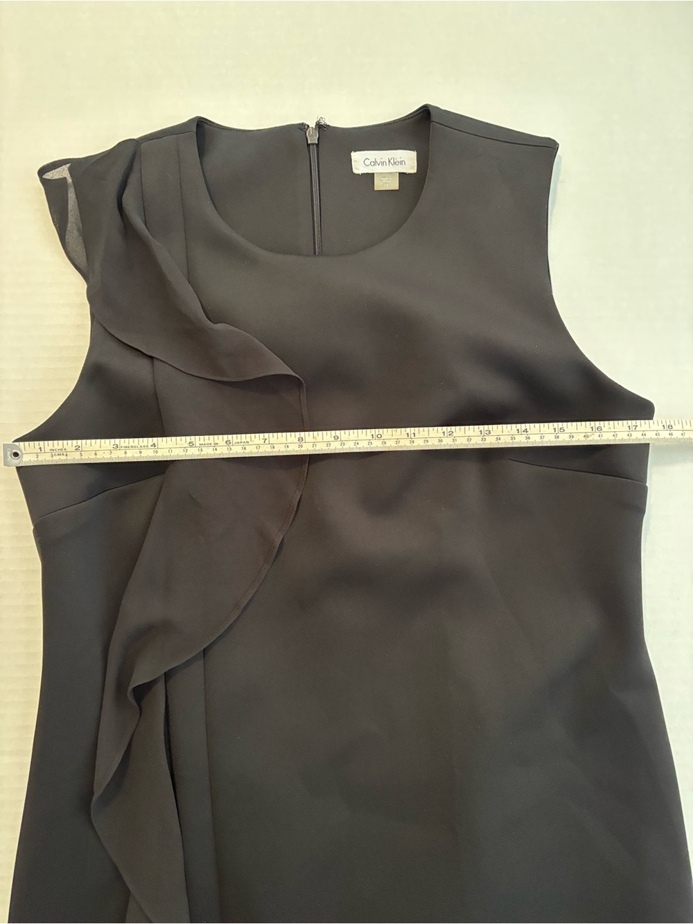 Calvin Klein Black Sleeveless Ruffle Midi Dress - Picture 6 of 6